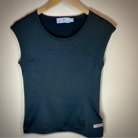 Adidas Stella McCartney Womens Black Sleeveless Shirt Top size M - Picture 4 of 11